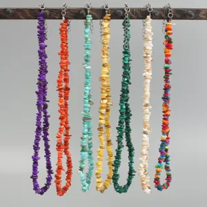 Collana di Perline in Pietra Naturale Irregolare Fatta a Mano per Donna Choker di Perline di Conchiglia Colorata Gioielli per Vacanze Estive