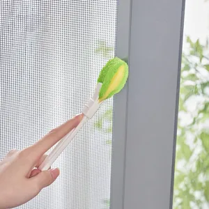 Multifunctional Gap Cleaning Brush Plastic Handle With Replaceable Sponge Scrub Pad For Household Kitchen Bathroom