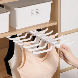 Uittrekbare kledingkast ondergoed hanger, railontwerp, multi-haak bh en hemdje organizer.