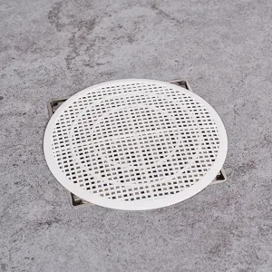 Silicone or plastic round floor drain cover hair catcher anti-clogging filter net for home.