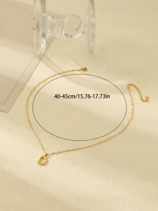 Roestvrij staal 18K goud letter hanger ketting voor vrouwen, stijlvol sieraden.