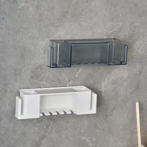 Portaspazzolino da parete senza foratura organizzatore da bagno scaffale di stoccaggio