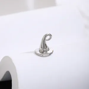 Silberne Hexenhut Anhänger Charms aus Zinklegierung für DIY Schmuckzubehör Halskette Armband.