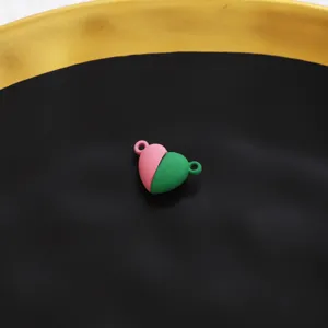 Pink green heart magnetic clasp DIY jewelry connector charm accessory for necklace bracelet