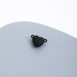 Black heart magnetic clasp DIY jewelry connector for handmade necklaces and bracelets accessories.