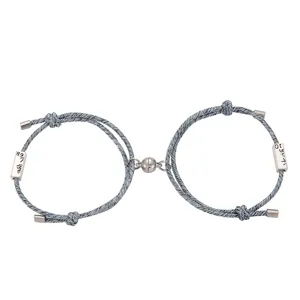 Bracciali per coppie magnetici Corda intrecciata Bracciali coordinati per amanti Regalo