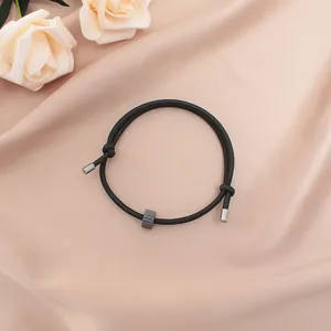 Tungsten carbide bead black rope bracelet glass breaker emergency survival hand rope jewelry