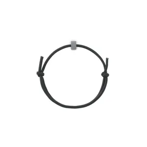 Black survival escape rope bracelet with tungsten carbide glass breaker bead for men and women