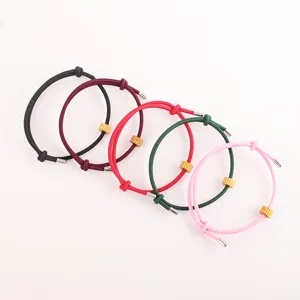 Multi-color braided rope survival bracelets set, adjustable tactical wristbands for daily wear.