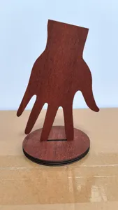 Wooden hand shape jewelry display stand ring holder showcase desktop decor organizer accessory