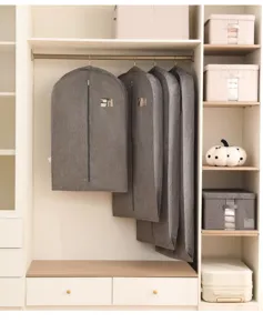 Housses de vêtements suspendues anti-poussière pour costumes manteaux vestes rangement de placard
