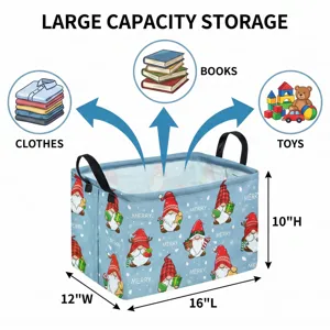 Panier de rangement de Noël imperméable pliable pour vêtements livres jouets boîte