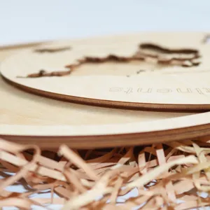 Puzzle carte du monde en bois gravé au laser 3D décoration de bureau jouet éducatif pour enfant