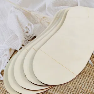 Wooden sock blockers for knitting, DIY wool sock shaping boards and storage organizers.