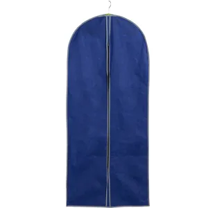 Breathable garment cover for suits and coats, dustproof clothing protector bag with zipper.