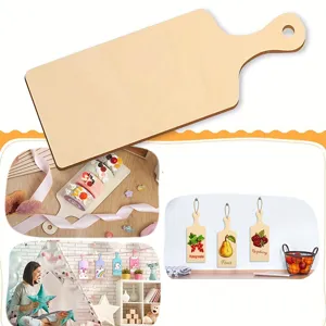 Tabla de cortar de madera DIY, mini rodajas para pintura infantil y decoraciones.