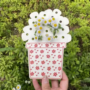 Hölzernes Blumensteckbrett Natur Outdoor Spielzeug Pflanze dekorative Tablett Display