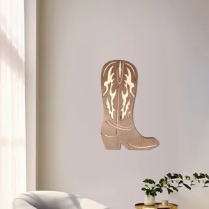 Jarrón colgante de pared de bota de madera, maceta rústica para decoración de pared.