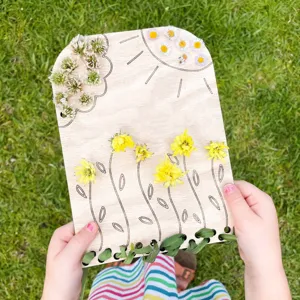 Kinder Holz Outdoor Natur Erkundung Spielzeug Blumen Sammler Brett für Eltern Kind Spiel.