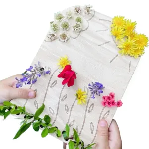 Kinder Holz Natur Erkundung Spielzeug Blumen Sammelbrett Outdoor Aktivität Eltern Kind