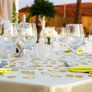 Confetti de mesa boda brillo oro decoracion fiesta compromiso decoraciones mesa