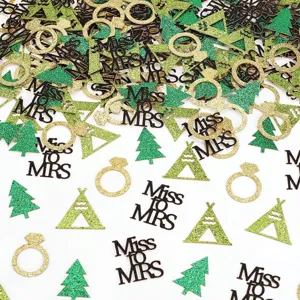 Confetti Brillantinati Anello di Diamante Tenda Albero Geometrico Carta Decorazione Tavolo per Campeggio Matrimonio Festa Fornitura