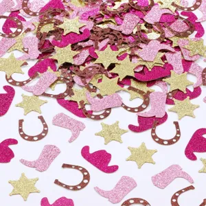 Glitter Western Cowboy Decorazione Del Partito Corandoli Cowboy Bachelorette Tavolo Puntelli Dispersione Carta