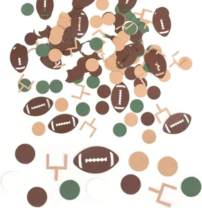 Football confetti set for Super Bowl party decoration, sports theme table scatter decor