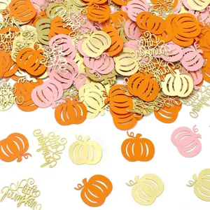 Thanksgiving Pompoen Confetti Glitter Little Pumpkin Letter Pailletten Voor Verjaardag Tafel Decoratie Feestartikelen