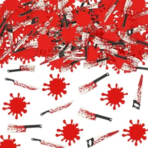 Gruselig Halloween Party Tischkonfetti Blutiges Messer Handabdruck Papier Tischdeko Blutige Waffe Geist Festival Party Dekoration Requisiten
