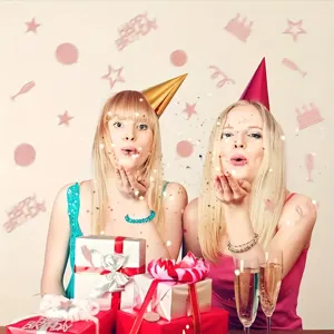 Geburtstag Party Konfetti 100 Stueck Set fuer Kinder und Erwachsene Tisch Deko.