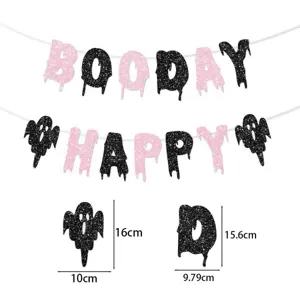 Halloween glitter σετ φάντασμα γράμματα banner για πάρτι διακόσμηση αξεσουάρ κρεμαστό