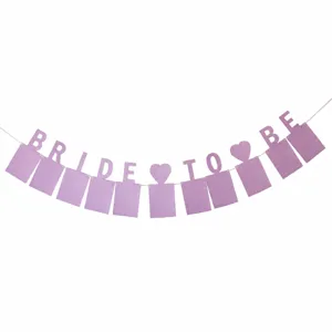 Pink glitter bride to be photo banner garland for bridal shower bachelorette party decor