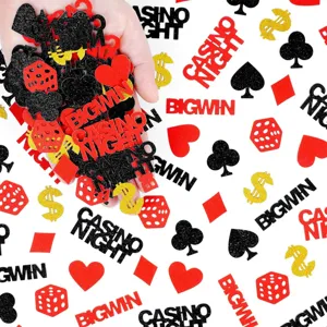 Glitzer Konfetti Casino Party Dekorationen Metallische Tischkonfetti Für Las Vegas Casino Nacht Streudeko Spielkarten Würfel Thema Party Tischdeko