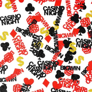 Kasino Party Konfetti Glitzer Poker Würfel Tisch Dekoration Set für Feier Veranstaltungen