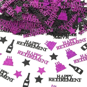 Happy retirement confetti metallic glitter table scatter party decoration supplies!