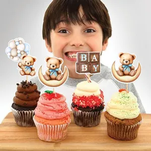 Décorations de gâteau ours en peluche pour fête prénatale anniversaire garçon joli