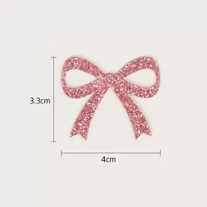 Roze glitters strik decoratie feest hangend ornament schattige ambachtelijke accessoire