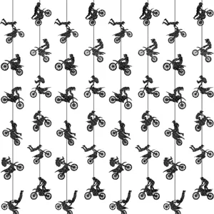 Guirnaldas de Fiesta de Cumpleaños de Motocross Pancartas Colgantes de Papel Decoraciones de Techo para Habitación