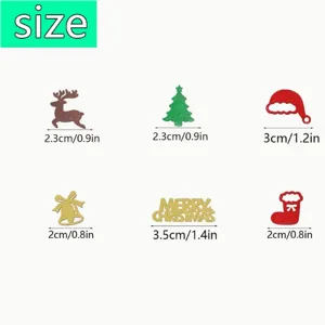 Weihnachtstisch Konfetti Glitzer sortierte Formen Größentabelle Party Deko Basteln