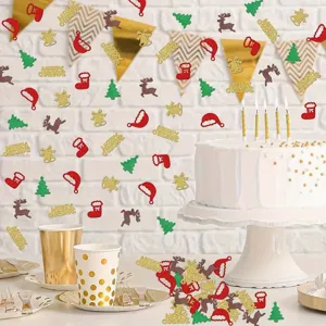 Weihnachten Konfetti Tisch Deko Elch Schneeflocke Party Basteln Zubehör Detailansicht