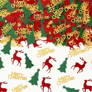 Weihnachten Tischkonfetti Rentier Schneeflocke Weihnachtsbaum Stern Pailletten Glitzerpapier Für Feiertags Party Dekoration