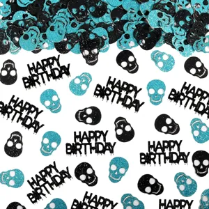 Halloween birthday party confetti skull glitter paper table scatter decoration supplies