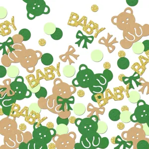 Cute Bear Paper Confetti Baby Birthday Table Scatter Decorative Glitzy Confetti For Theme Birthday Party Supplies