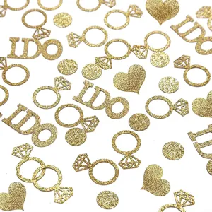 Coriandoli Tavolo Matrimonio Glitter Anello Cuore Lettere I Do Paillettes Per Fidanzamento Anniversario Addio Al Nubilato Festa Romantica Decorazione