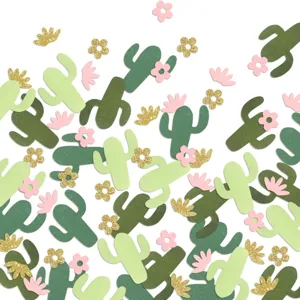Kaktus Papier Confetti Sukkulent Tafeldecoratie Voor Baby Shower Groen Tropisch Zomer Verjaardag Feest Tafel Decoraties Benodigdheden