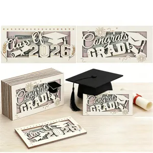 2026 graduation wooden cash holder money gift box class of 2026 congrats grad present