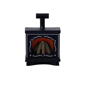 Miniatur Puppenhaus Kamin Modell LED leuchtende Mikrolandschaft Heimtextilien Dekoration.