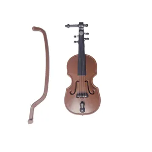 Mini violin model dollhouse miniature toy musical instrument ornament decoration for collection