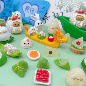 Cute dragon boat festival zongzi blind box miniature toys set for kids creative gift collection